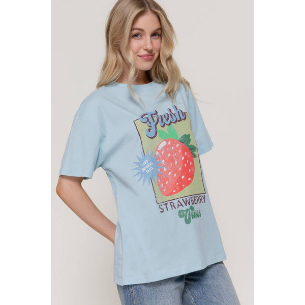 Fresh Strawberry Vibes Graphic Tee