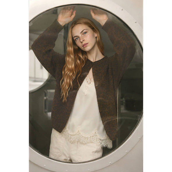 Leopard Button Down Cardigan