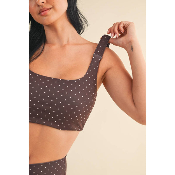 KIMBERLY C - Polka Dot Print Ruched Bra Top by KIMBERLY C