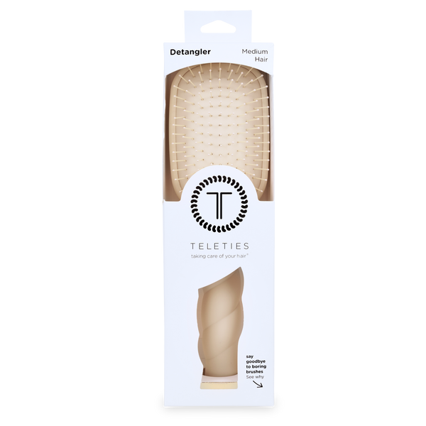 TELETIES - Detangler Hair Brush for Medium Hair - Tan