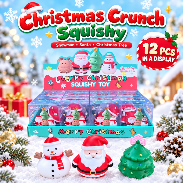 Crunchy Merry Christmas Squishy Toy— ASMR Holiday Squishies