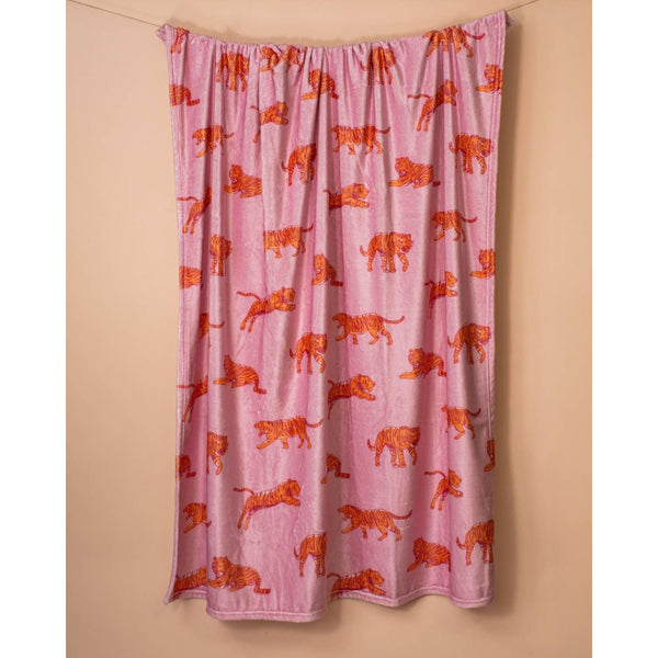 Tiger Walk Throw  Blanket