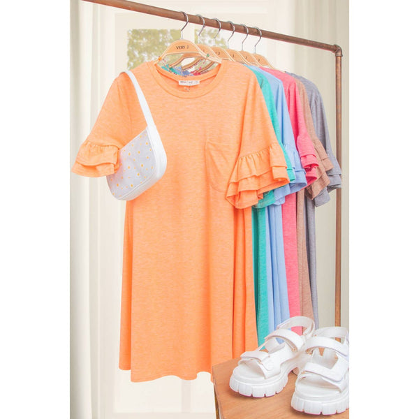 French Terry Pocket Tee Shirt Dress