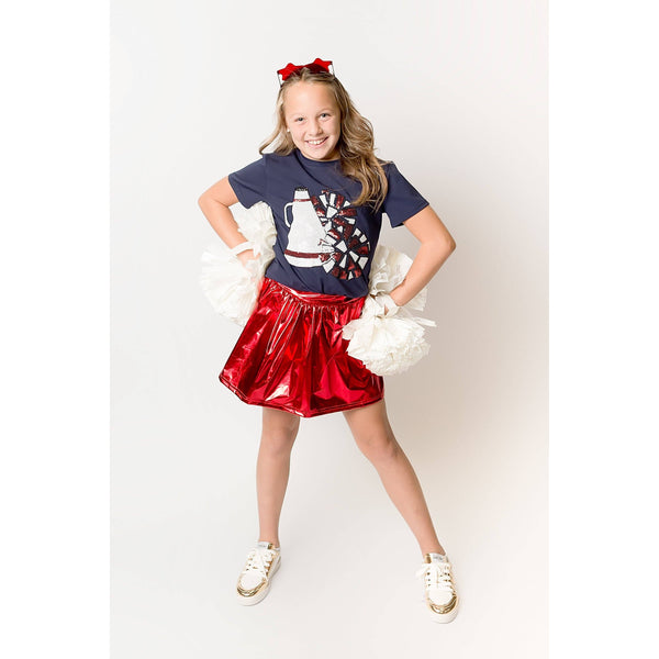 Belle Cher - Kids' Megaphone Shirt - Navy and Red