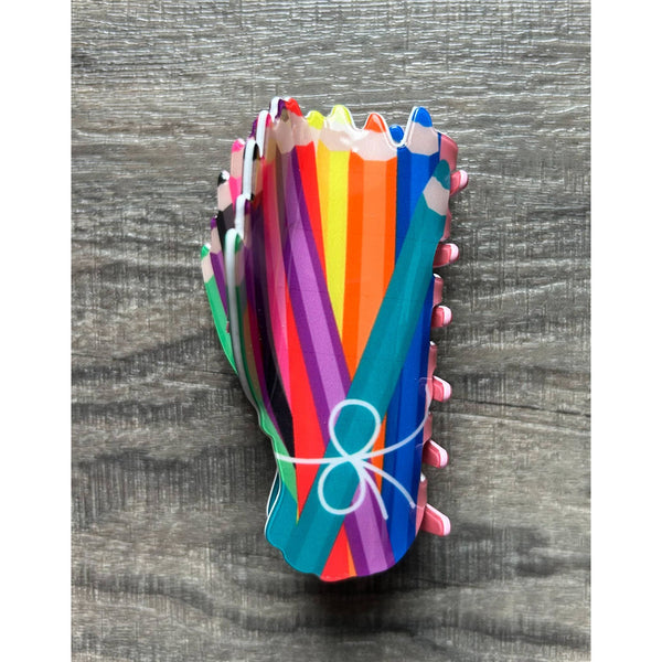 Teacher Theme Claw Hair Clip