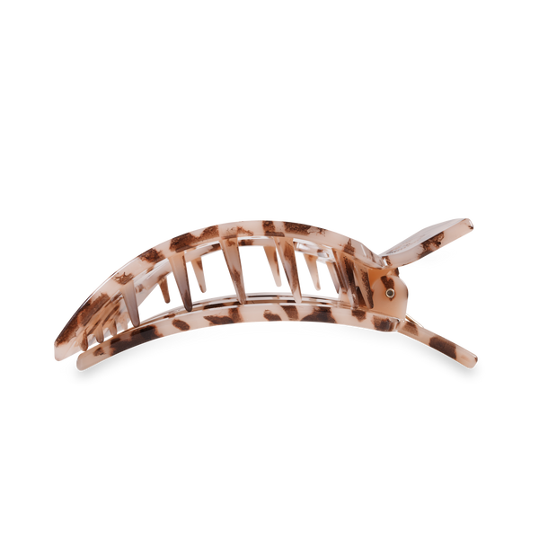 TELETIES - Square Flat Hair Clip | Large | Blonde Tortoise