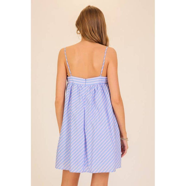 Skyline Stripe Swing Mini Dress
