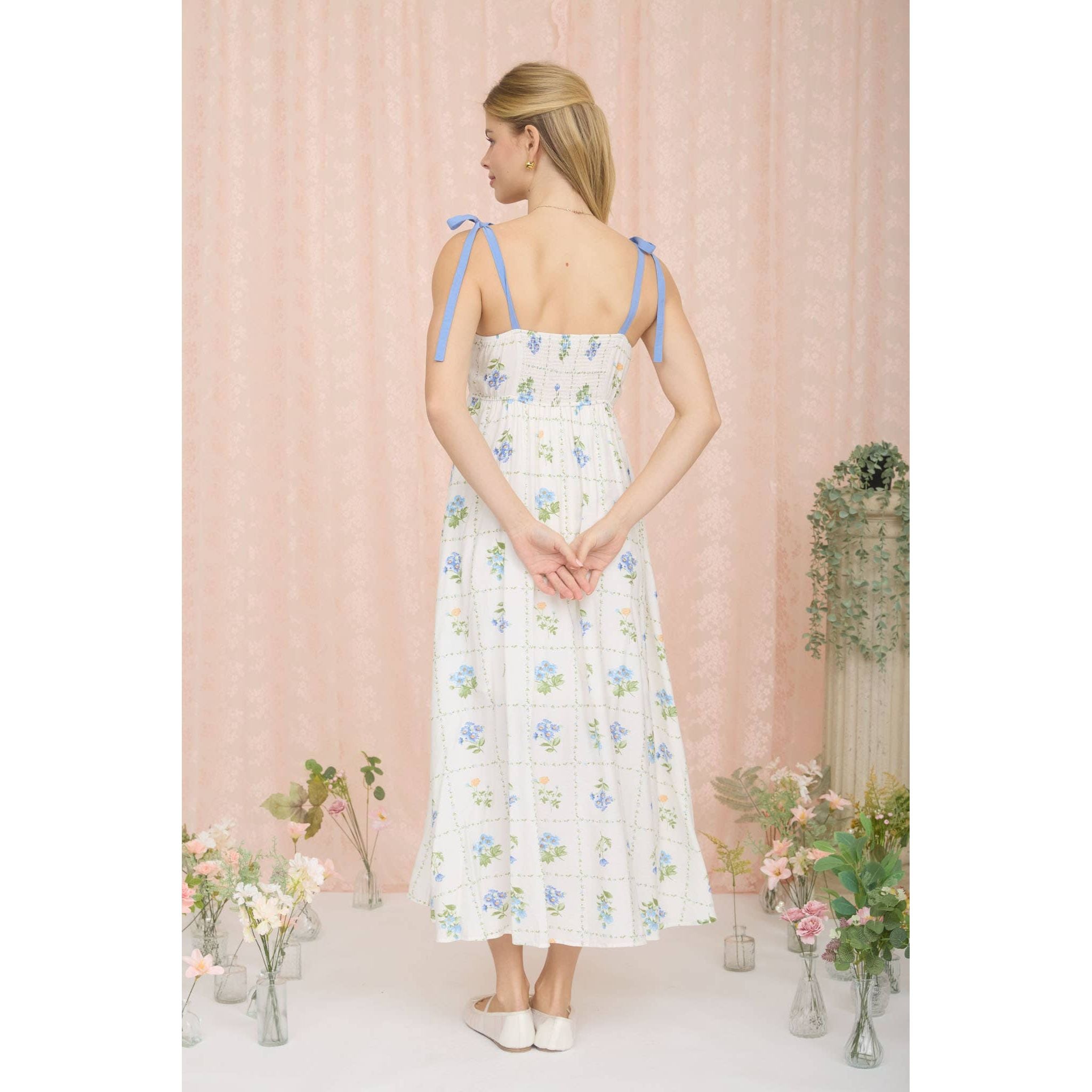 floral tie strap midi dress Lulus | White Embroidered Floral Tie-Strap Midi Dress | Womens | X-Small (Available in S)
