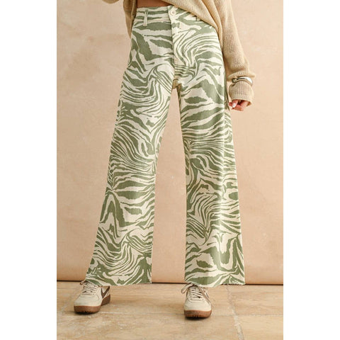 ZEBRA PRINT STRETCH PANTS