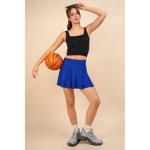 Activewear Pleated Skirt with Short Liner