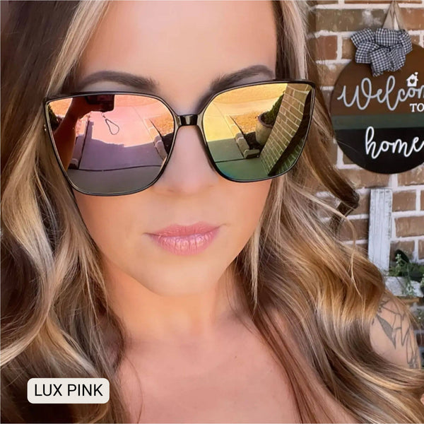 DAX Eyewear - Lux - Women's Polarized Oversized Cat Eye Sunglasses