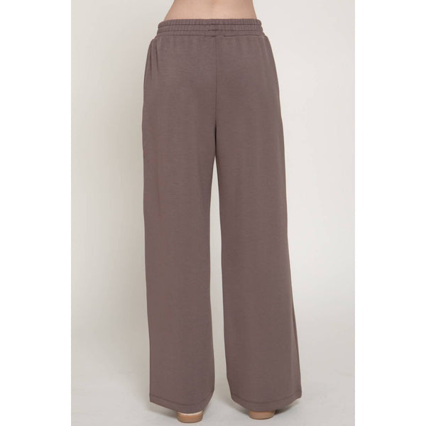 Elastic Waist Soft Modal Scuba Wide Pants
