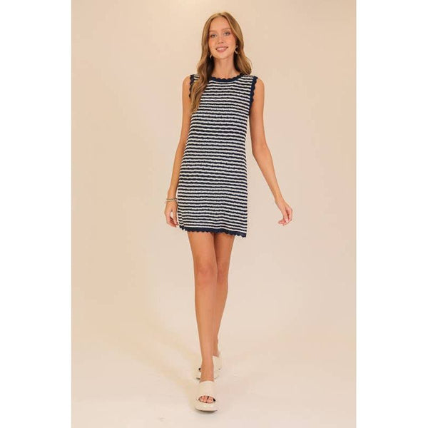 Seaside Stripe Knit Mini Dress