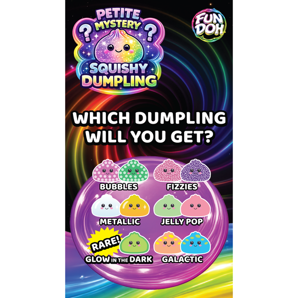 Novelty Brands - Fun Doh Petite (Mini) 2.5" Mystery Dumpling Squishy Toy