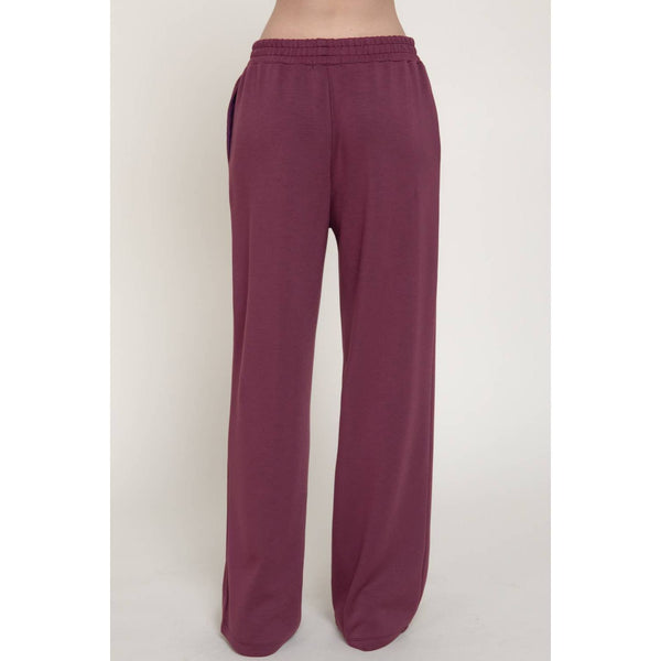 Elastic Waist Soft Modal Scuba Wide Pants
