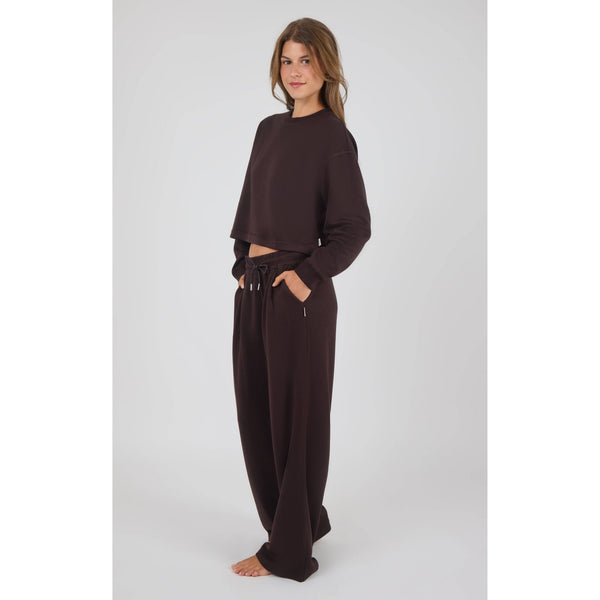 Plush Crew Neck Top & Straight Pant Set