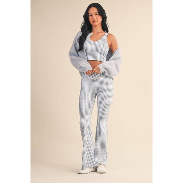 KIMBERLY C - Gingham Print Aligned Performance Cropped Tank Top by KIMBERLY C