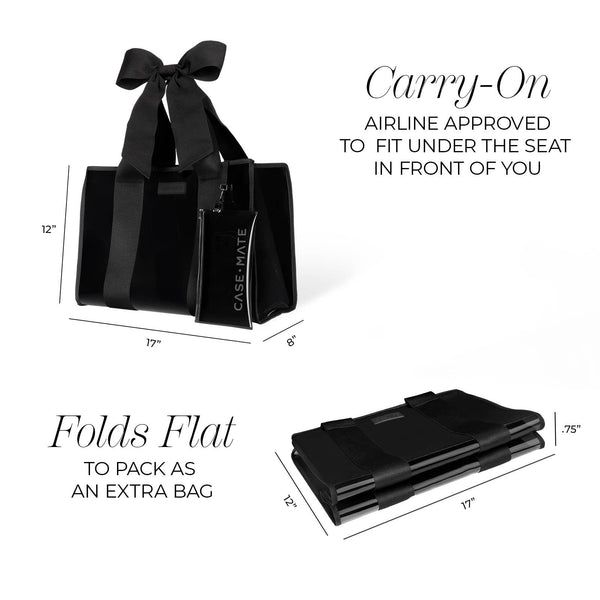 Case-Mate - Case-Mate Midnight Black Bow Jelly Tote Bag
