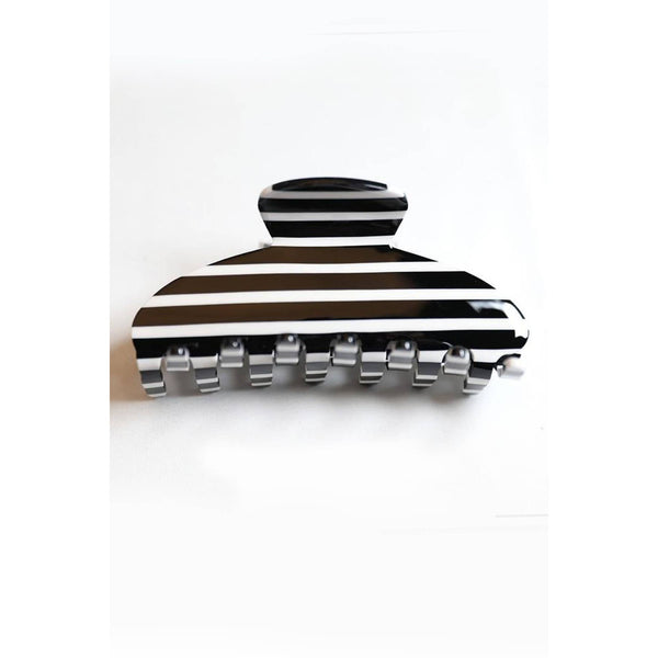 JOSSLYN by wall to wall - JUMBO STRIPE PLAID OVAL HAIR CLAW CLIPS | 40H1020
