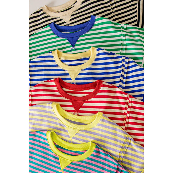 Oversized Stripe Casual Knit Top