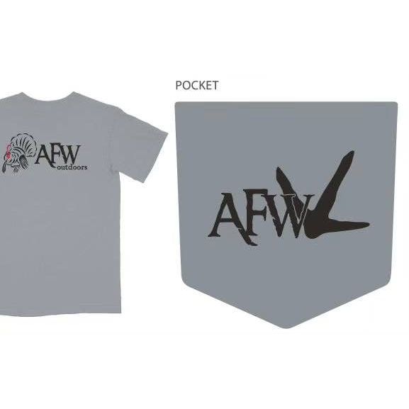 American Flyway Waterfowl - The Strutter Tee - Granite w/ Pocket