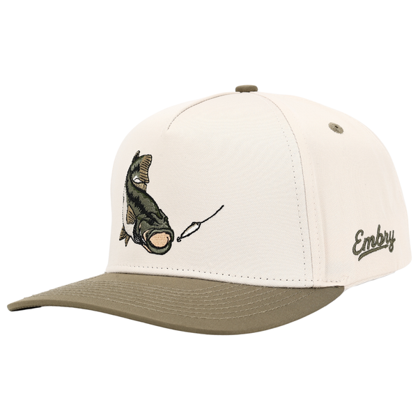 Cream/Green Bass Hat