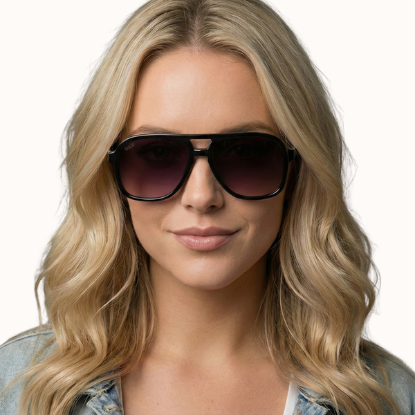 DAX Eyewear - Cruz - Unisex Aviator Sunglasses – Polarized Hair-Friendly