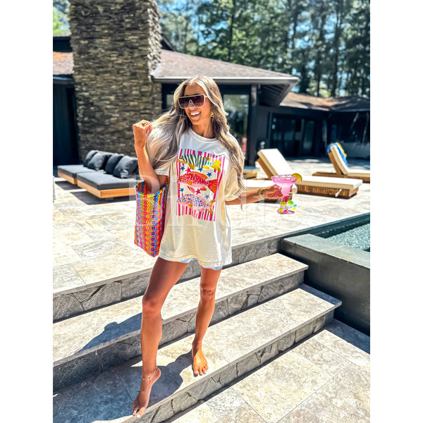 Preppy Fish Graphic Tee on Ivory