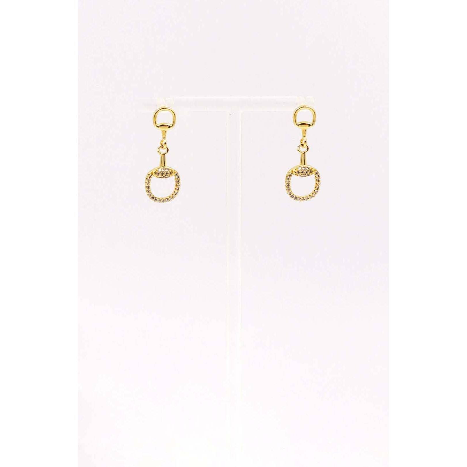Horse Bit Gold Earrings