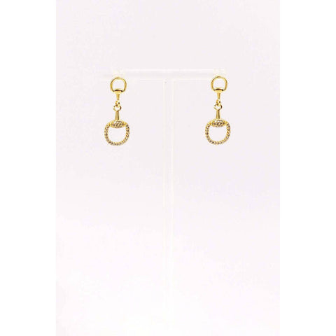 Horse Bit Gold Earrings