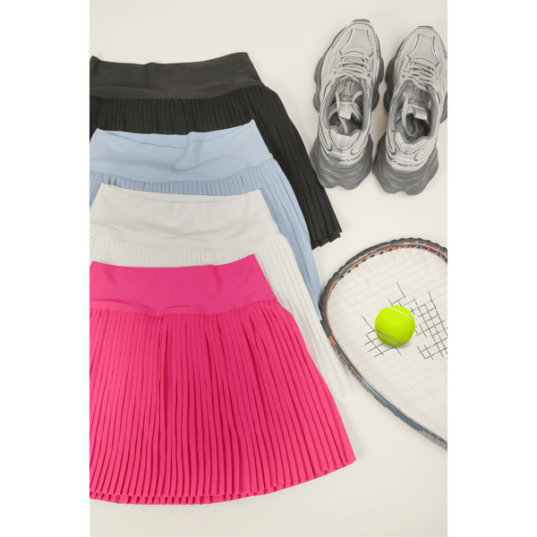 Pleated Activewear Skirt with Shorts Inside