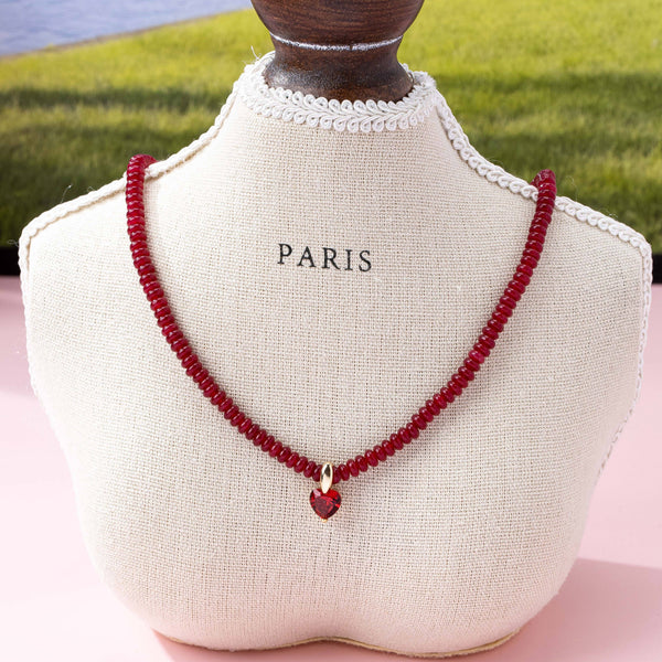 JOSSLYN by wall to wall - NATURAL SEMI PRECIOUS STONE BEADED CHARM NECKLACE | 80N92658