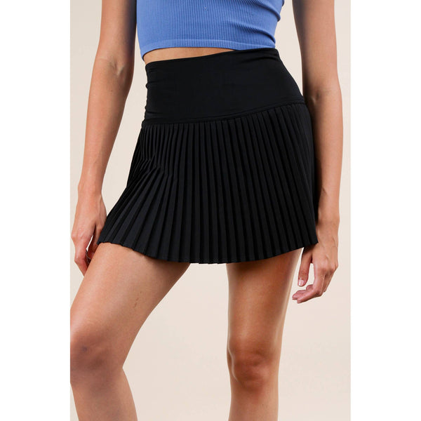 Pleated Activewear Skirt with Shorts Inside