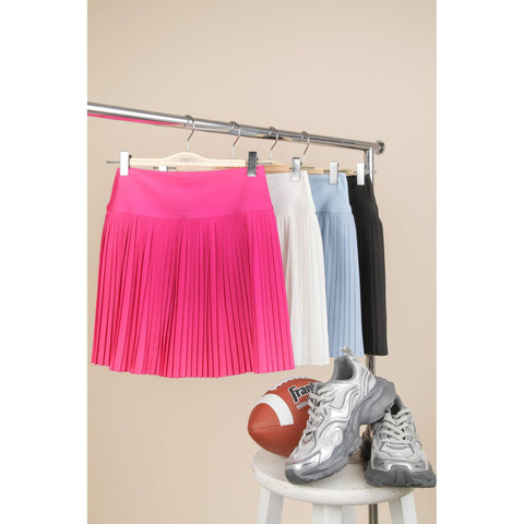 Pleated Activewear Skirt with Shorts Inside