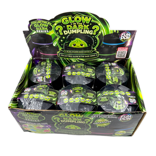Fun Doh Glow-in-the-Dark Mystery Dumpling Squishy Toy Black