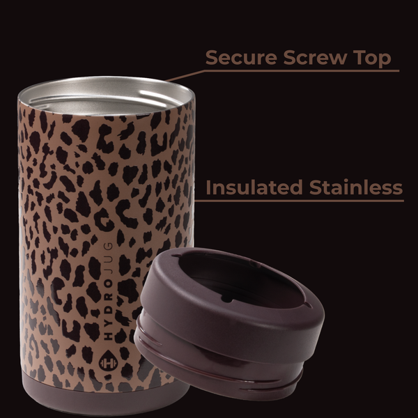 HydroJug - Brown Leopard HydroJug 16 oz Can Cooler
