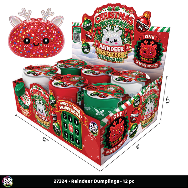 Novelty Brands - Fun Doh Christmas Mystery Reindeer Dumpling Squishy Toy