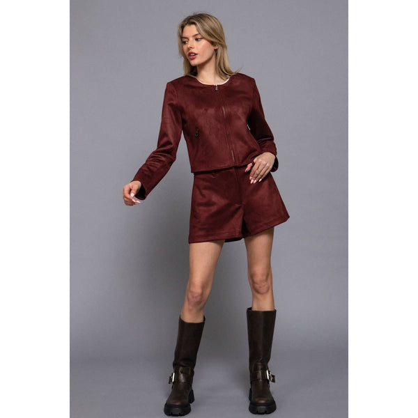 Faux Suede Shorts