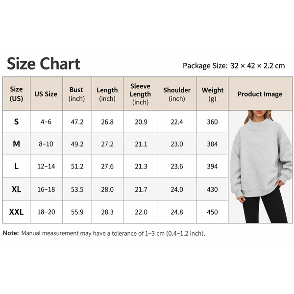 Suhkasana - Women's Oversized Mock Neck Fleece Pullover Sweatshirt