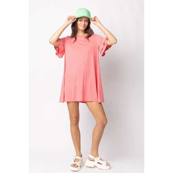 French Terry Pocket Tee Shirt Dress