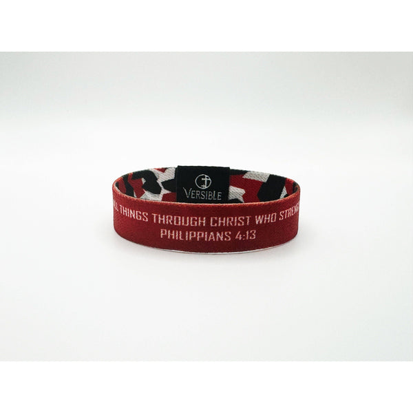 Versible - Team Camo / Philippians 4:13 Wristband