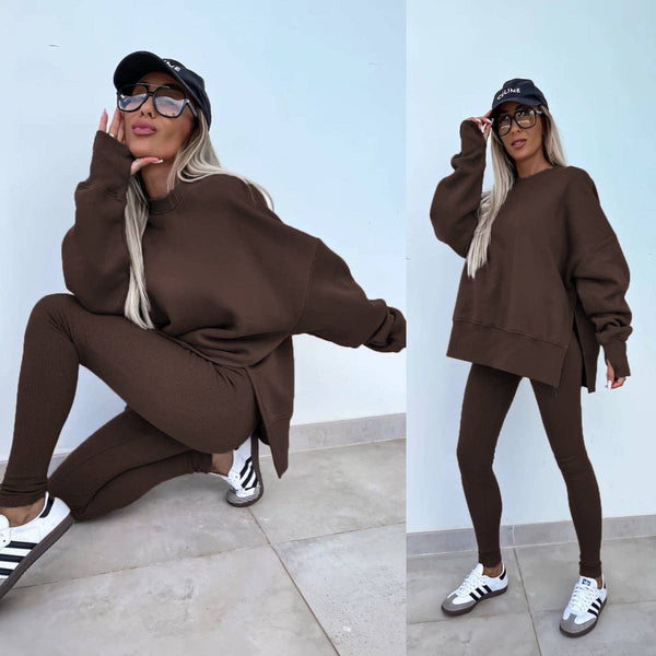 Suhkasana - Oversized Sweatshirt and Leggings Two Piece Set