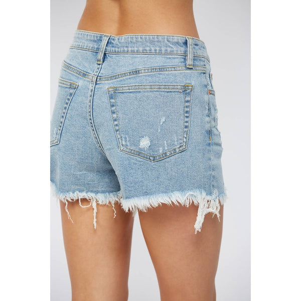 HIGH RISE SHORTS - Cool Blue