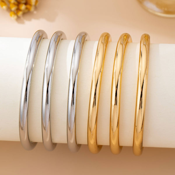 JOSSLYN by wall to wall - Chunky Triple Tube Bangle Set | 80B1604