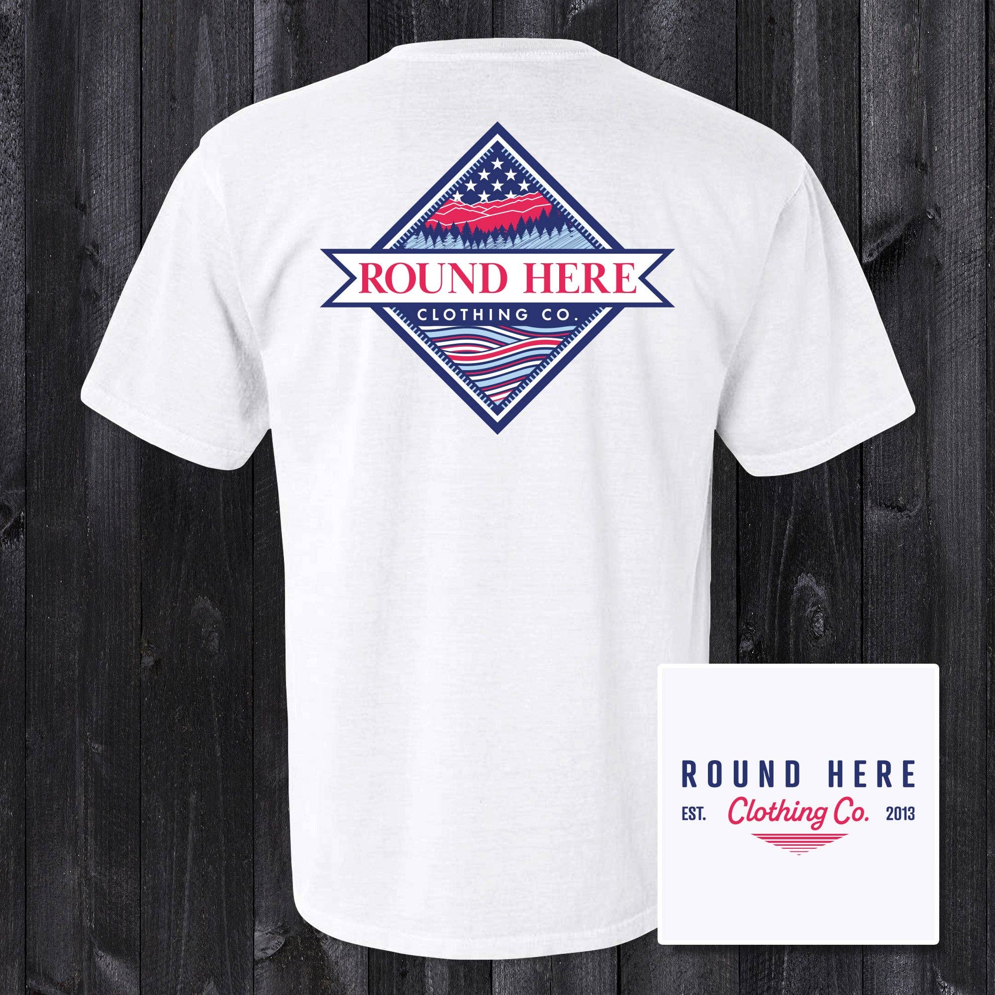 Patriotic Mountains Short Sleeve T Shirt