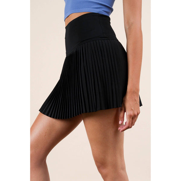 Pleated Activewear Skirt with Shorts Inside