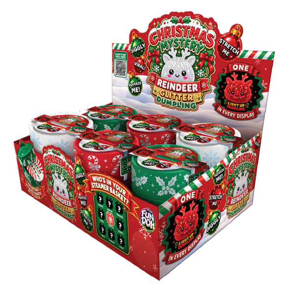 Novelty Brands - Fun Doh Christmas Mystery Reindeer Dumpling Squishy Toy