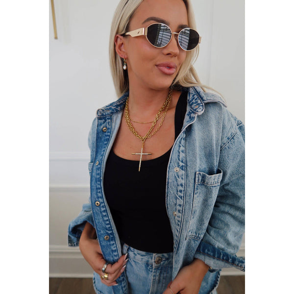 CHANSUTTPEARLS - LUXE CROSS NECKLACE