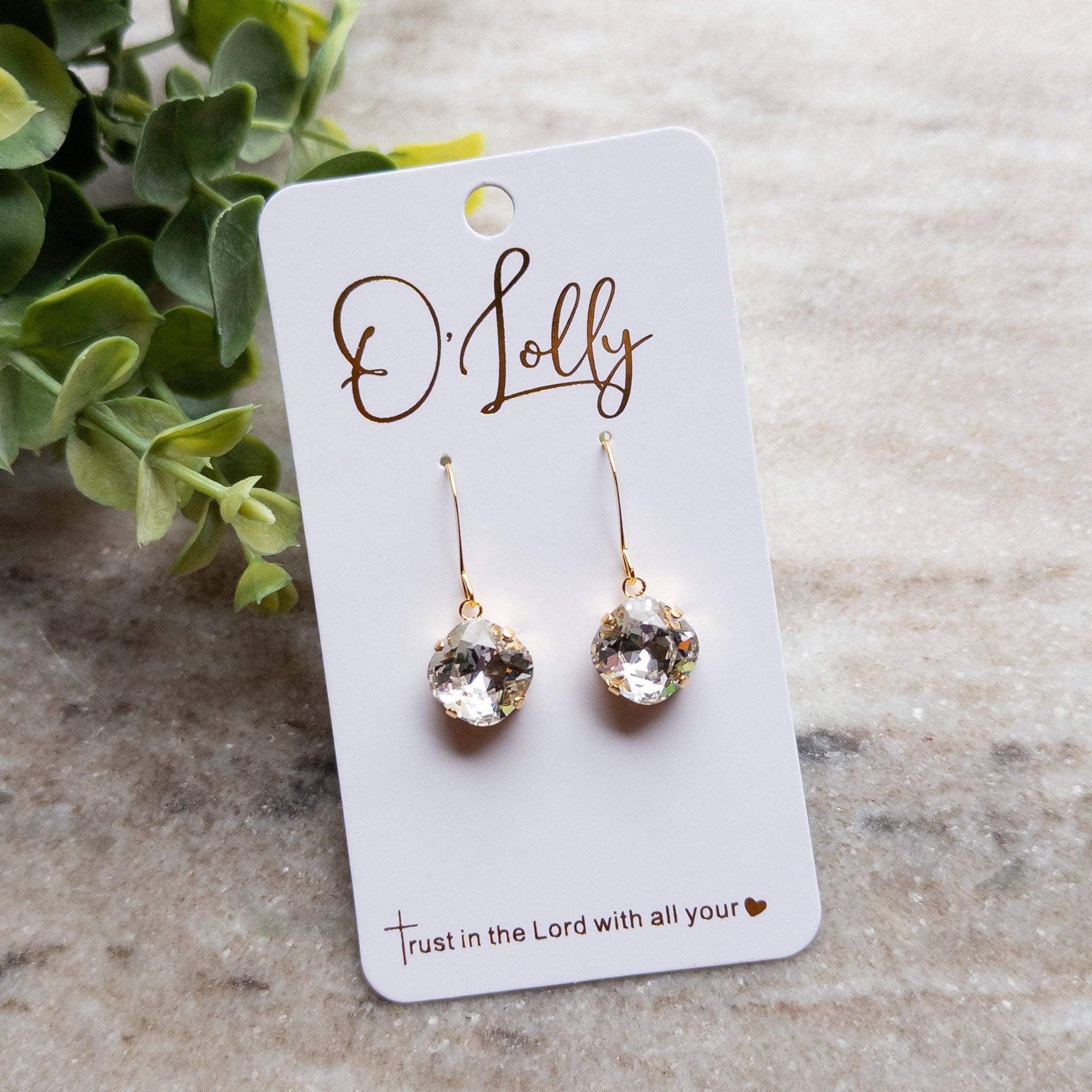 O’Lolly Jewelry - Silver Clear Stone Dangle