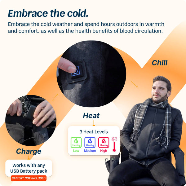 Reclining Heated Stadium Seat with Armrests
